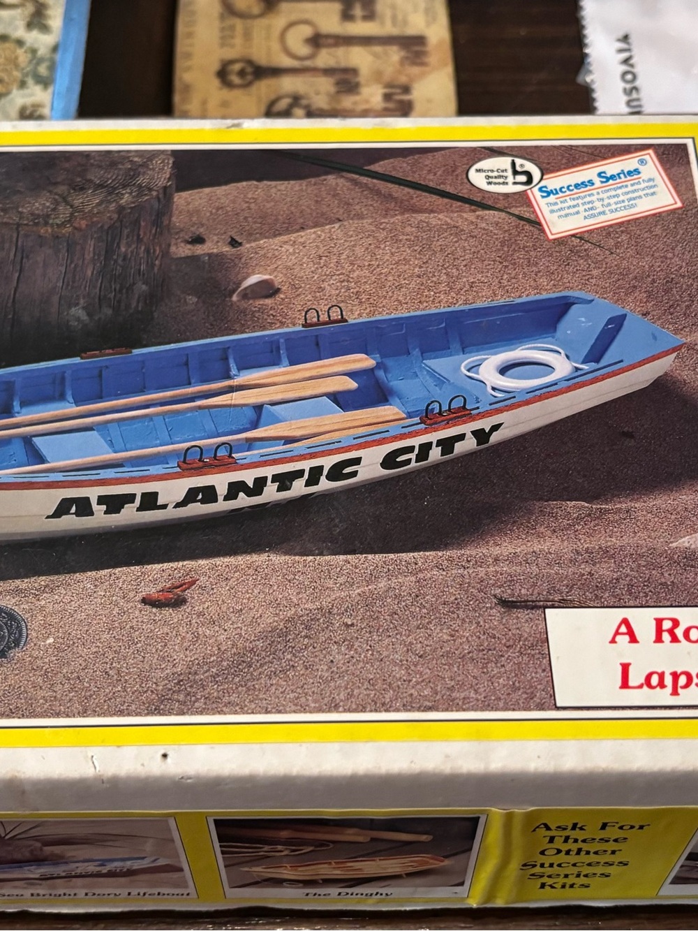 Vintage Midwest Sea Bright Dory Lifeboat Wood Model Kit Atlantic City